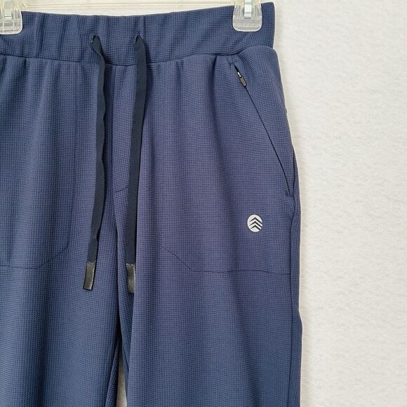 Solaris Jogger Men Size S Blue Zip Slash Pockets Elastic Waist Activewear Comfy - Picture 7 of 11
